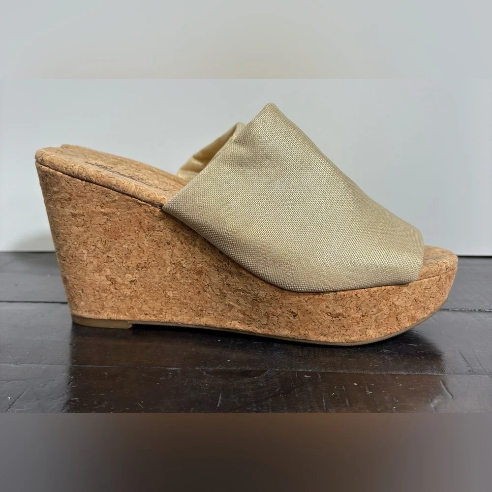 NEW LUCKY BRAND Marilynn Golden Wedge Sandal - Women’s Size 7.5